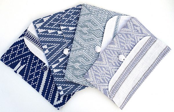 ručně tkané taštičky 11" z bavlněné příze barevné varianty