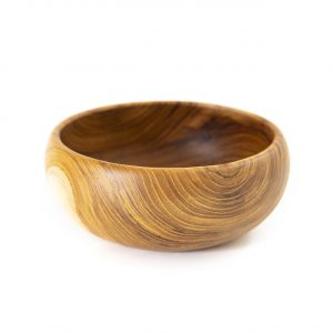 přírodní miska z teakového dřeva na smoothie bowl menší