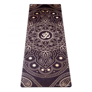 protiskluzová jógová podložka Mandala OHM gold