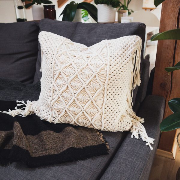 ručně vyrobený macramé polštář Jasmine 50x50 cm