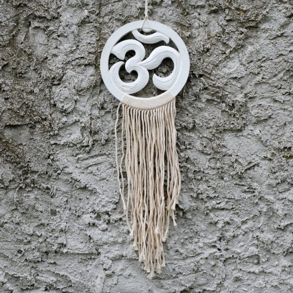 Lapač snů dřevěný s OHM 70cm