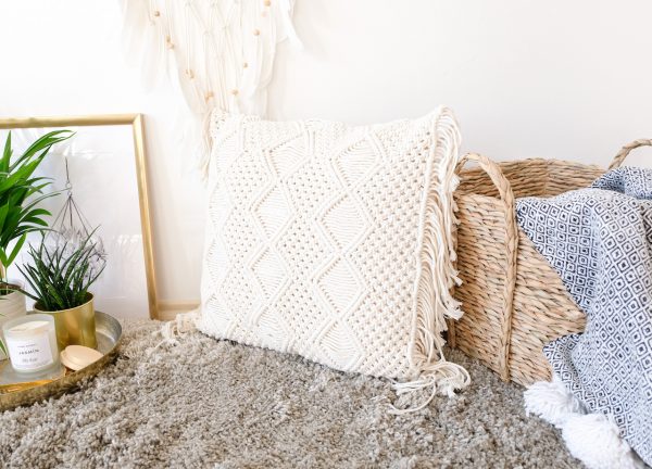 Polštář Macramé Green Bowl jednostranný
