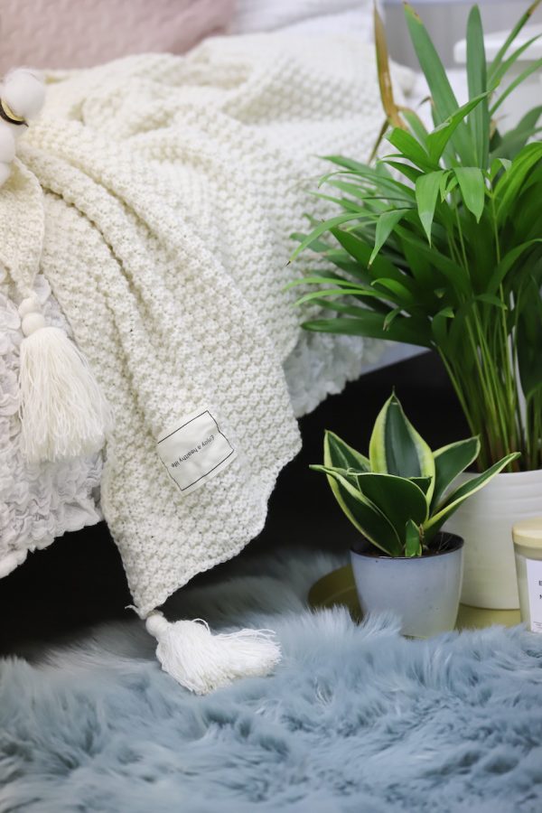 Jemňoučká pletená deka krémová