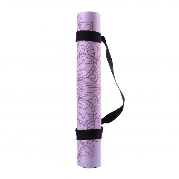 combo jógová podložka Mandala Pink s popruhem na přenášení