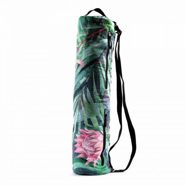 Jógová taška Monstera s designovým potiskem z barev na bázi vody