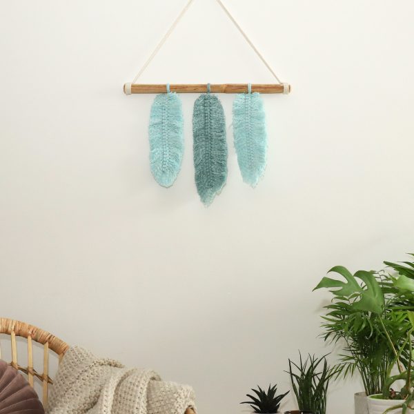 macramé Feathers All Blue co kus to originál