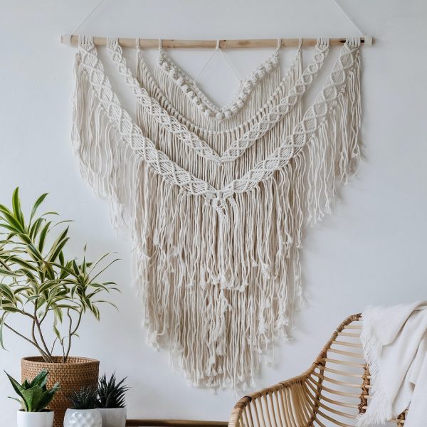 Ručně drhané macramé Boho Love z Bali