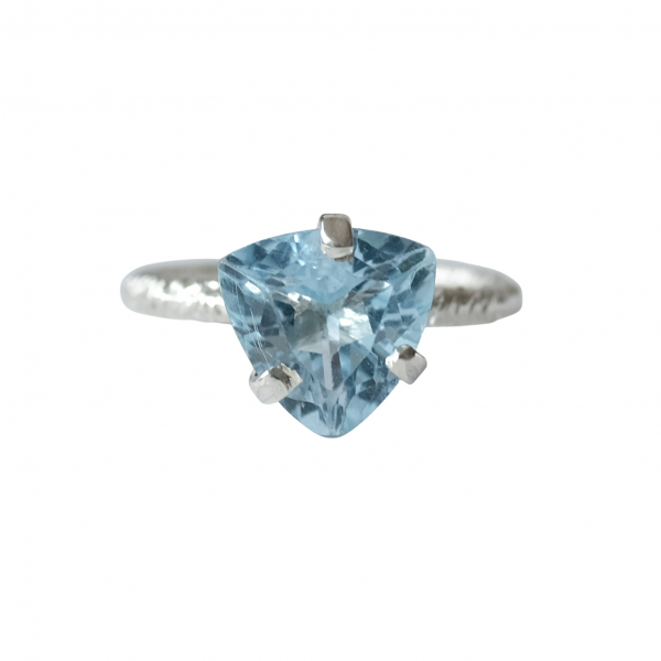 Stříbrný prsten Something Special Topaz blue triangle - Image 5