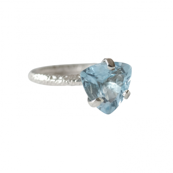 Stříbrný prsten Something Special Topaz blue triangle - Image 3