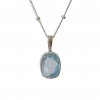 Stříbrný náhrdelník Aura Topaz Blue & Earth Love - Image 6