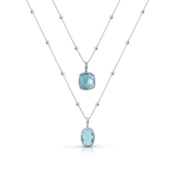 Stříbrný náhrdelník Aura Topaz Swiss blue - Image 7