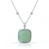 Stříbrný náhrdelník Chalcedon Aura square