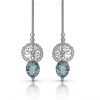 Stříbrné náušnice Aura Topaz Blue - Image 3
