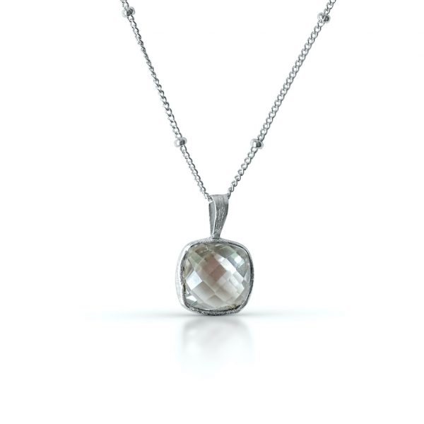 Stříbrný náhrdelník Aura Topaz