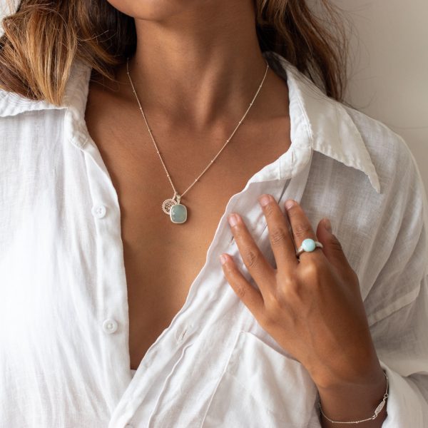 Stříbrný náhrdelník Aura Chalcedon & Earth Love - Image 6