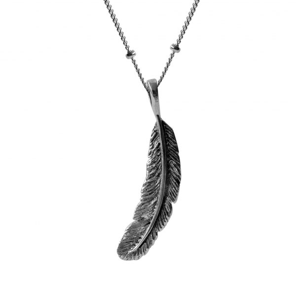Stříbrný náhrdelník Feathers Big