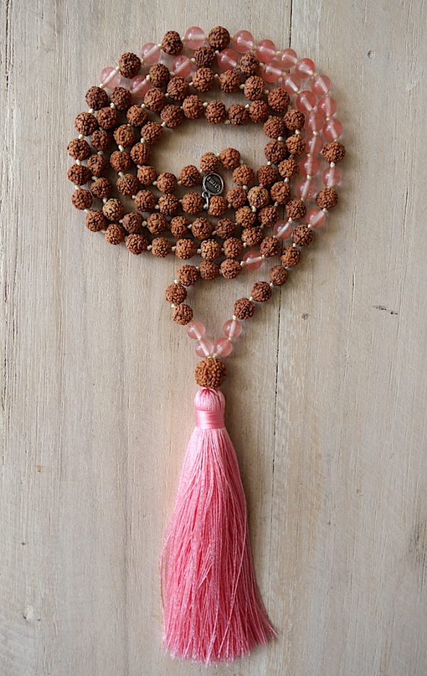 Rudraksha & Křišťál jahodový