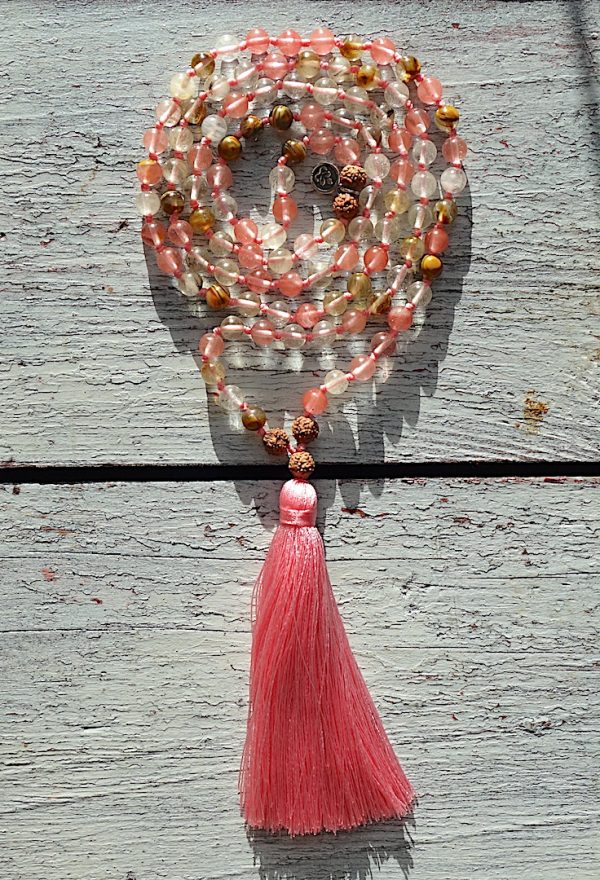 Křišťál třešňový & Rudraksha