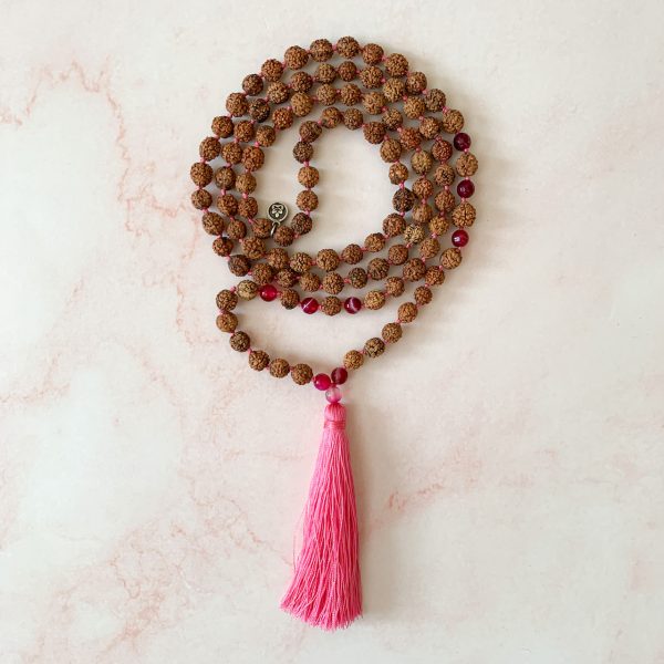 Rudraksha & Achát fuchsiový