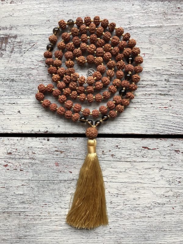 Rudraksha & Kouřový křišťál