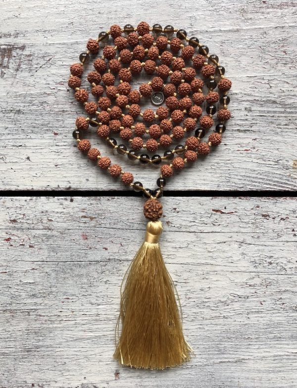 Rudraksha & Křišťál kouřový