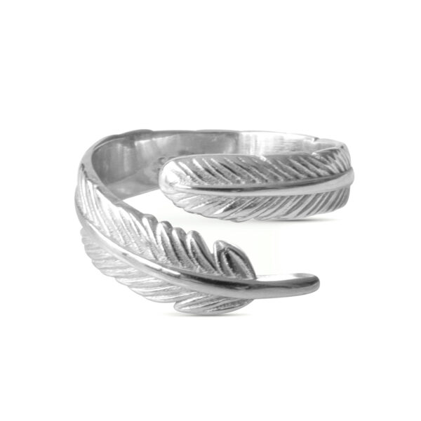 Stříbrný prsten Feathers