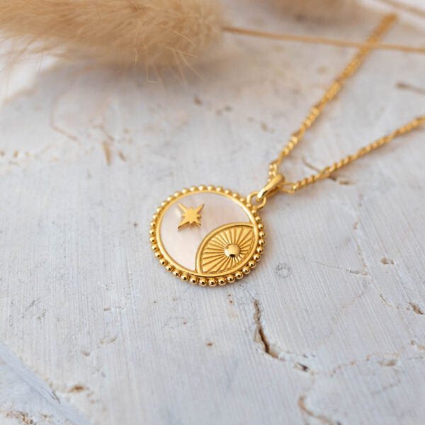 Pozlacený náhrdelník Silver Moon
