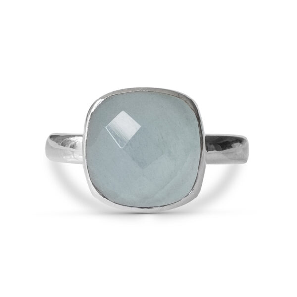 Blue moon kolekce Stříbrný prsten s Akvamarínem