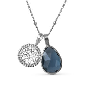 Stříbrný náhrdelník Topaz London Blue