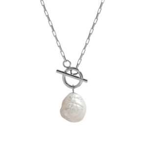 Stříbrný náhrdelník s perlou Baroque