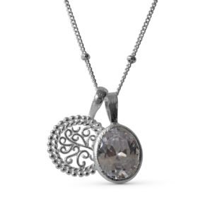 Stříbrný náhrdelník Zirkon & Earth Love