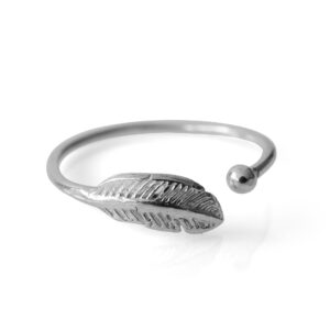 Stříbrný prsten Peříčko 1