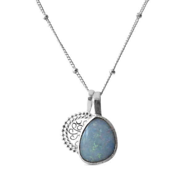 Stříbrný náhrdelník Opál