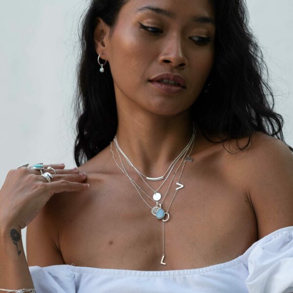 Stříbrný náhrdelník Opál