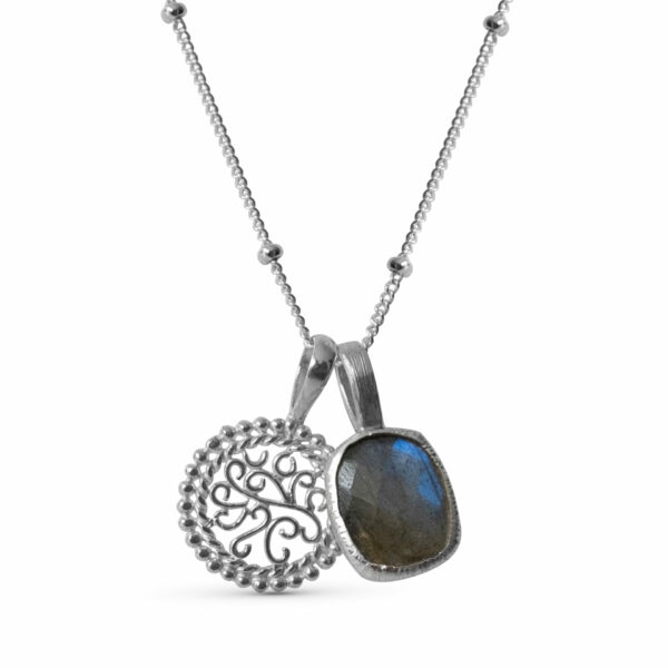 Stříbrný náhrdelník Aura Labradorit