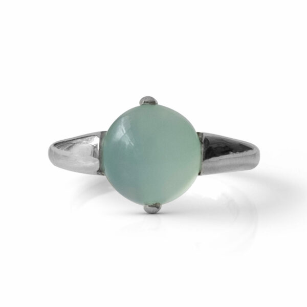 Stříbrný prsten s Chalcedonem Aqua