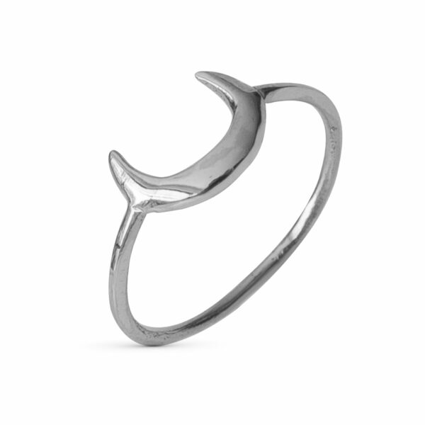 Stříbrný prsten Half Moon
