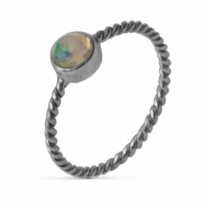 Stříbrný prsten s Opálem Twist