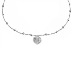 Stříbrný náhrdelník Mušle