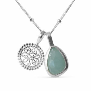 Stříbrný náhrdelník s Akvamarínem