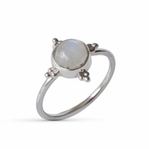 Stříbrný prsten s Měsíčním kamenem boho