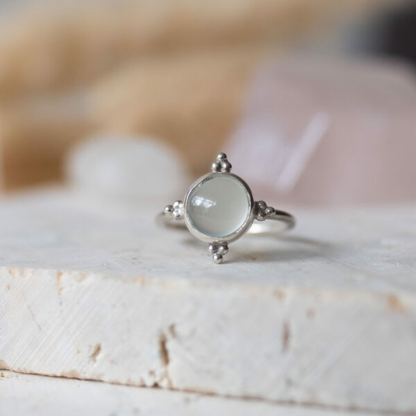 Stříbrný prsten s Chalcedonem boho - Image 5