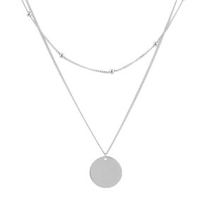 Stříbrný náhrdelník Double Moon
