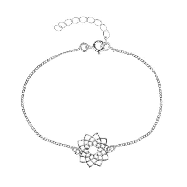 Stříbrný náramek Mandala