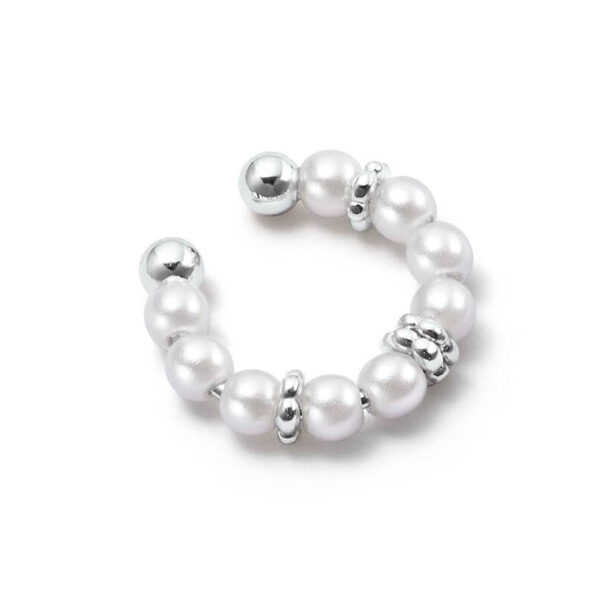 Stříbrné náušnice s Perlou Ear Cuff