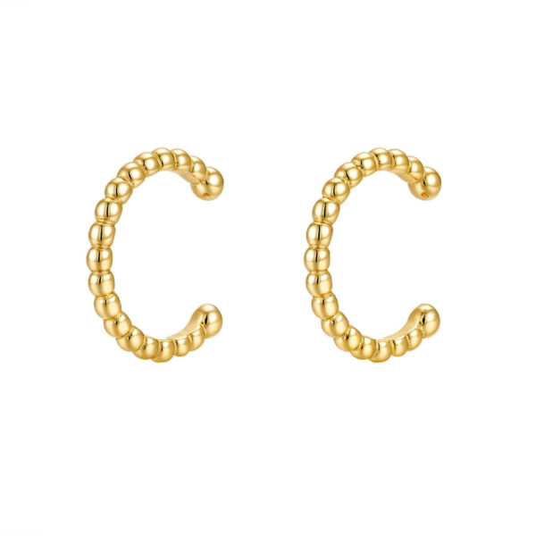 Pozlacené Ear Cuff Kuličkové