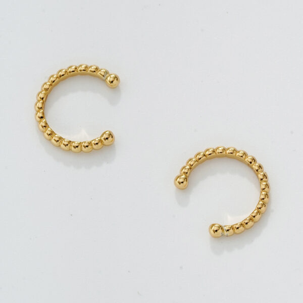 Pozlacené Ear Cuff Kuličkové