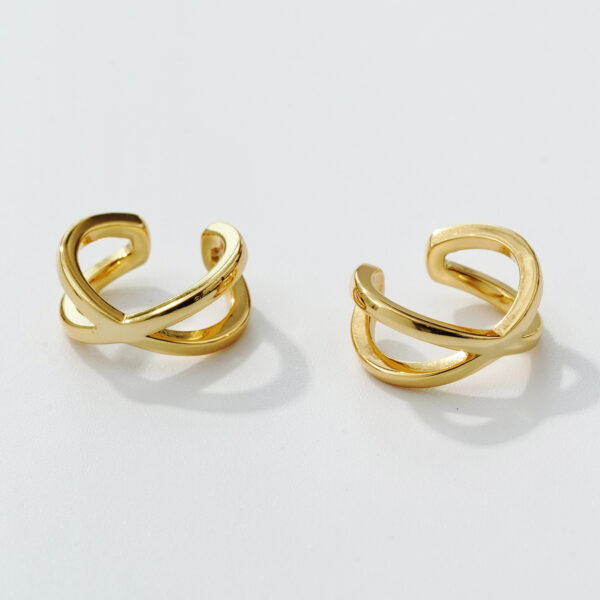 Pozlacené Ear Cuff Linka