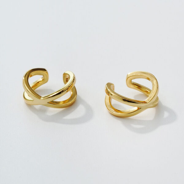 Pozlacené Ear Cuff Linka