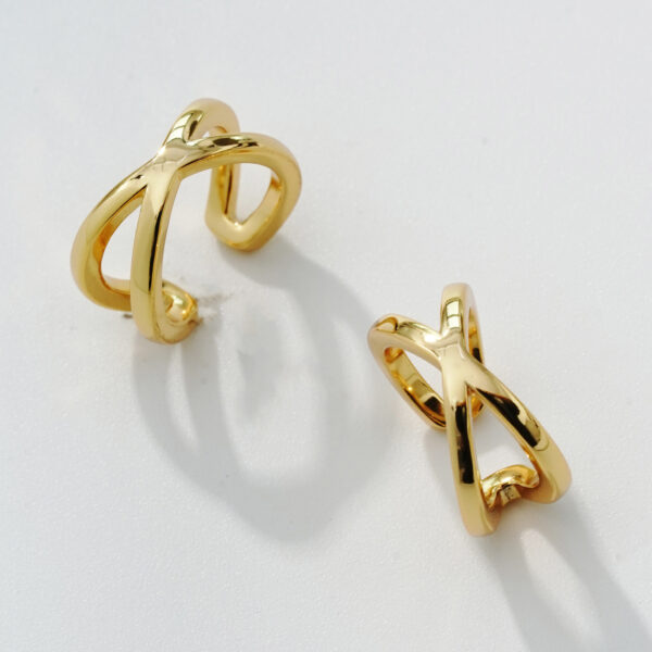 Pozlacené Ear Cuff Linka